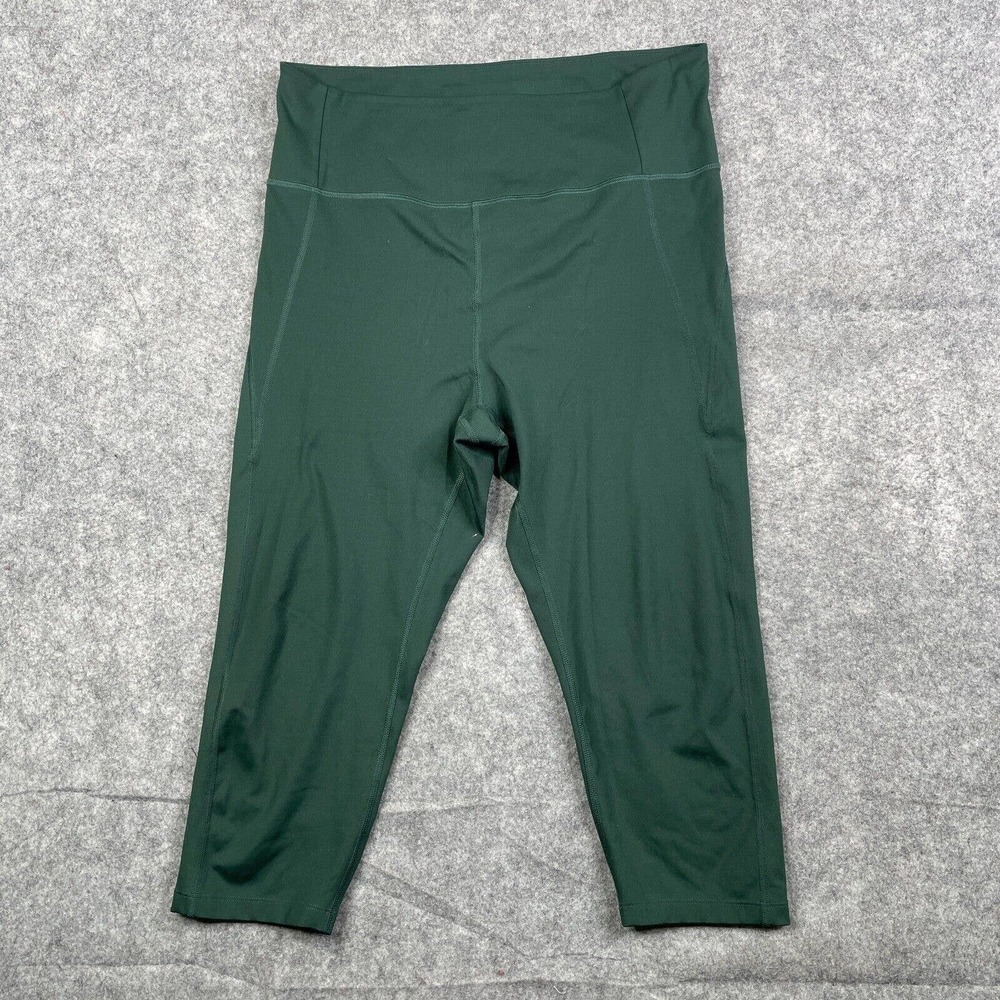 Girlfriend Collective Compressive High Rise Crop Leggings in Thyme Size XXL
